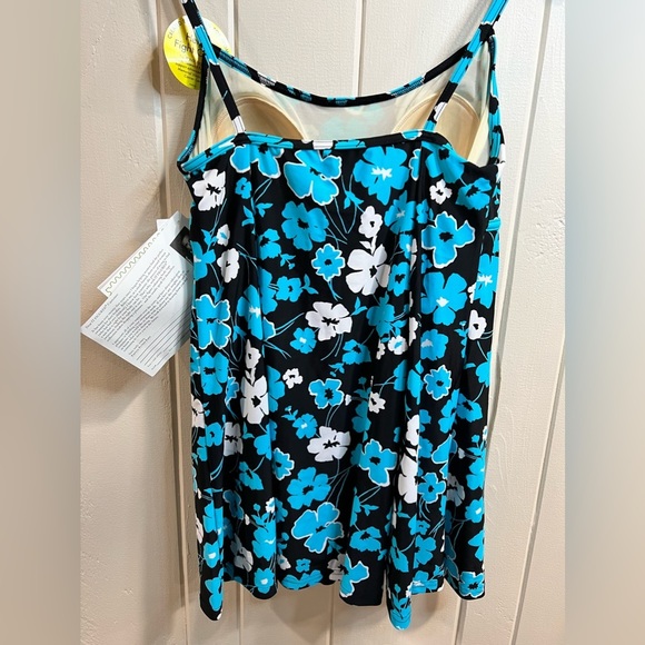 Fashion Bug Blue and Black one Piece Swimsuit - Picture 5 of 10